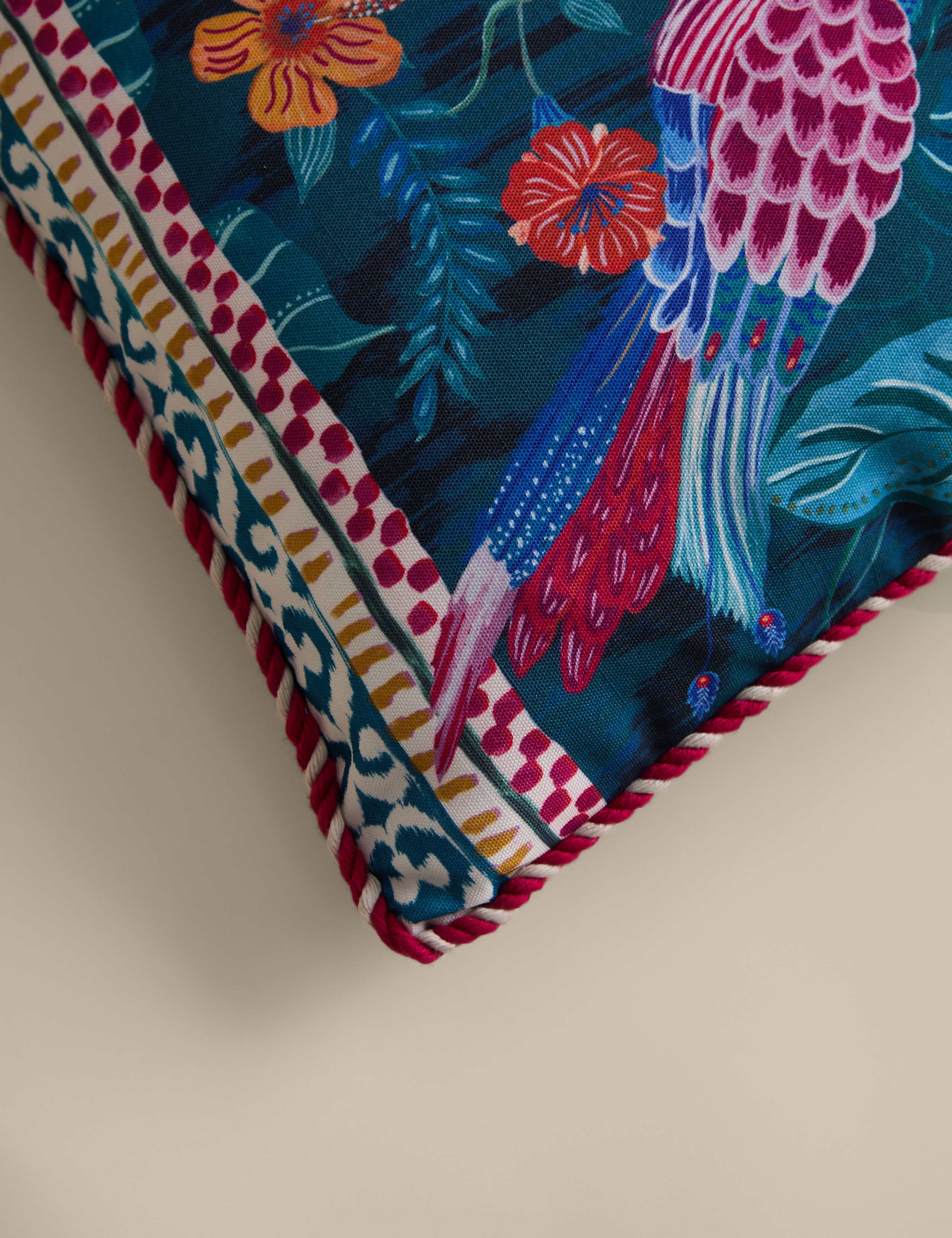 Bird outdoor cushions set of 2 square, imported from the UK