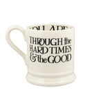 Emma Bridgewater Black Toast You & Me half-pint mugs (British brand)