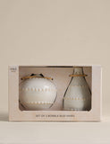 Set of 2 Bobble Bud ceramic vases - British product