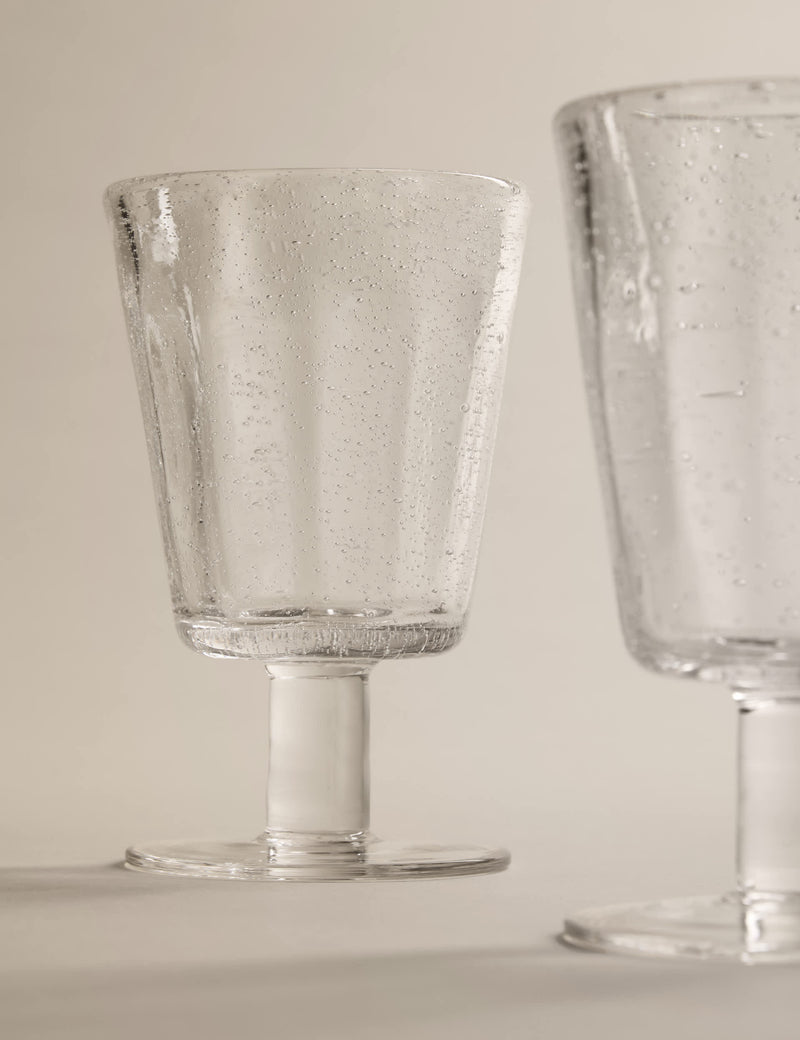 Bubble wine glasses set of 2 with captured bubbles, UK version