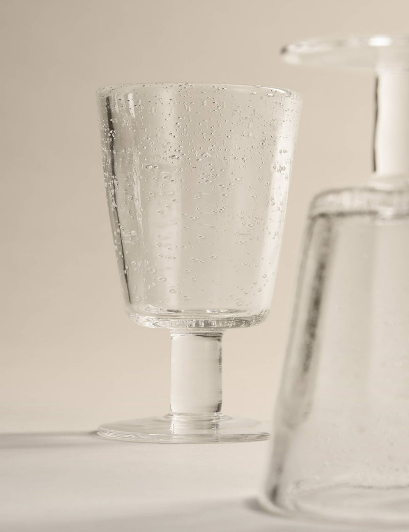 Bubble wine glasses set of 2 with captured bubbles, UK version