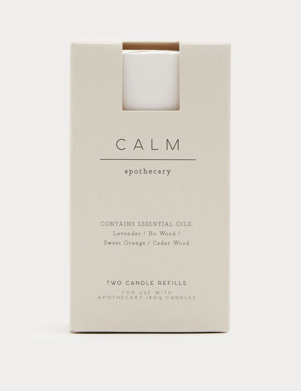 Apothecary Calm candle refills set of 2 (British brand)