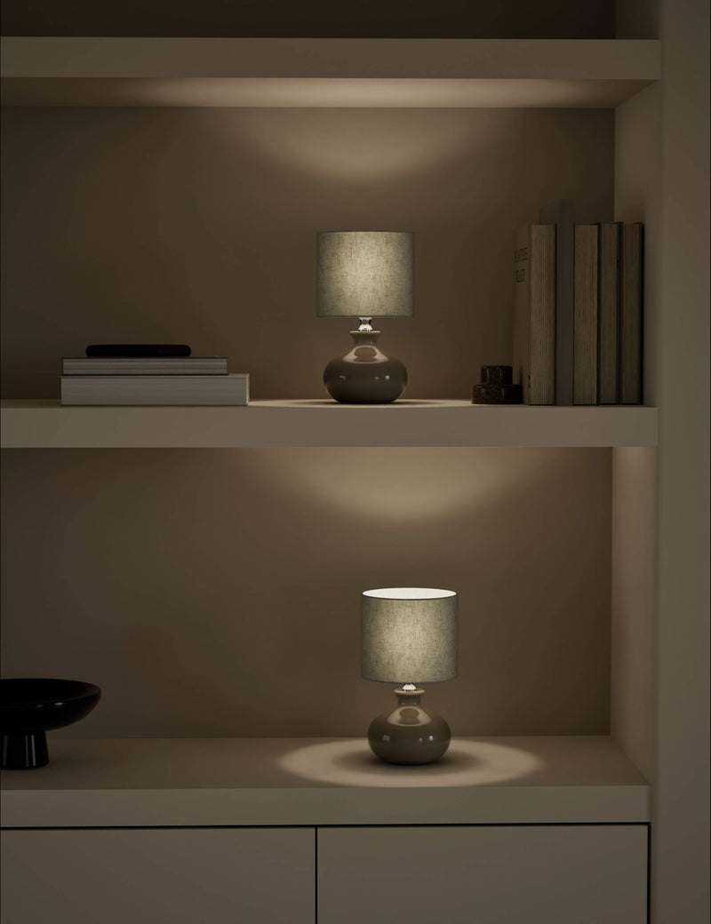 Set of 2 ceramic small table lamps, UK version