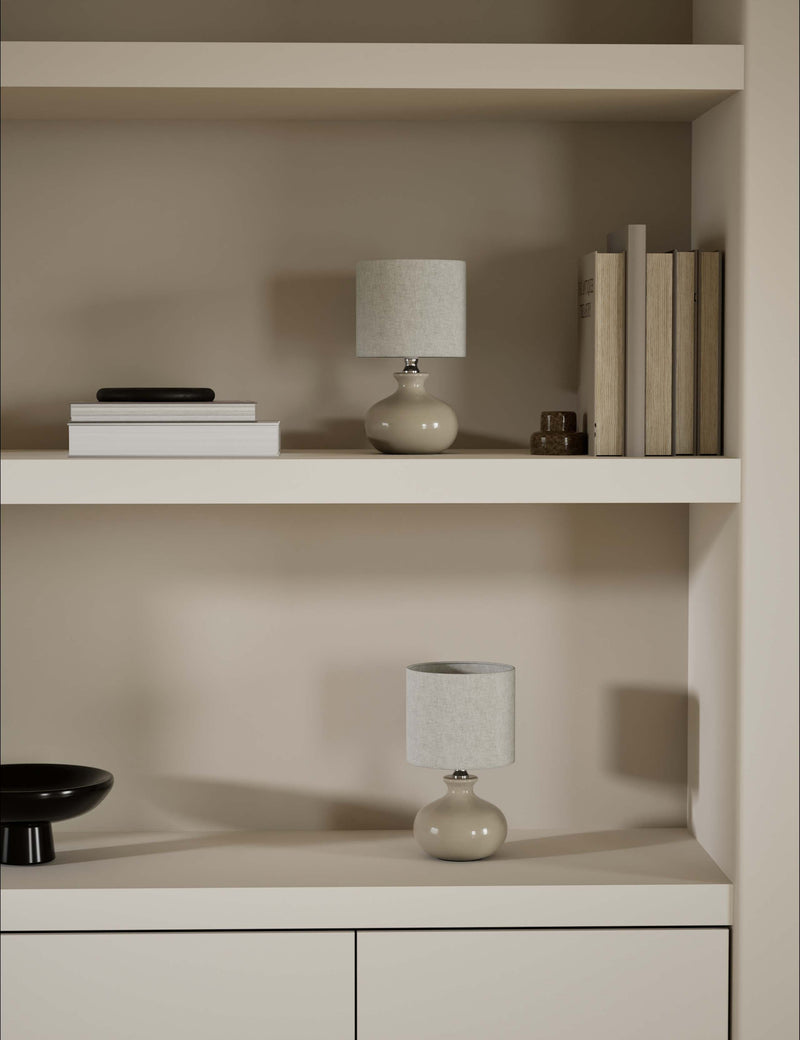 Set of 2 ceramic small table lamps, UK version