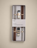 Set of two chopsticks with rests in metal and wood, UK version