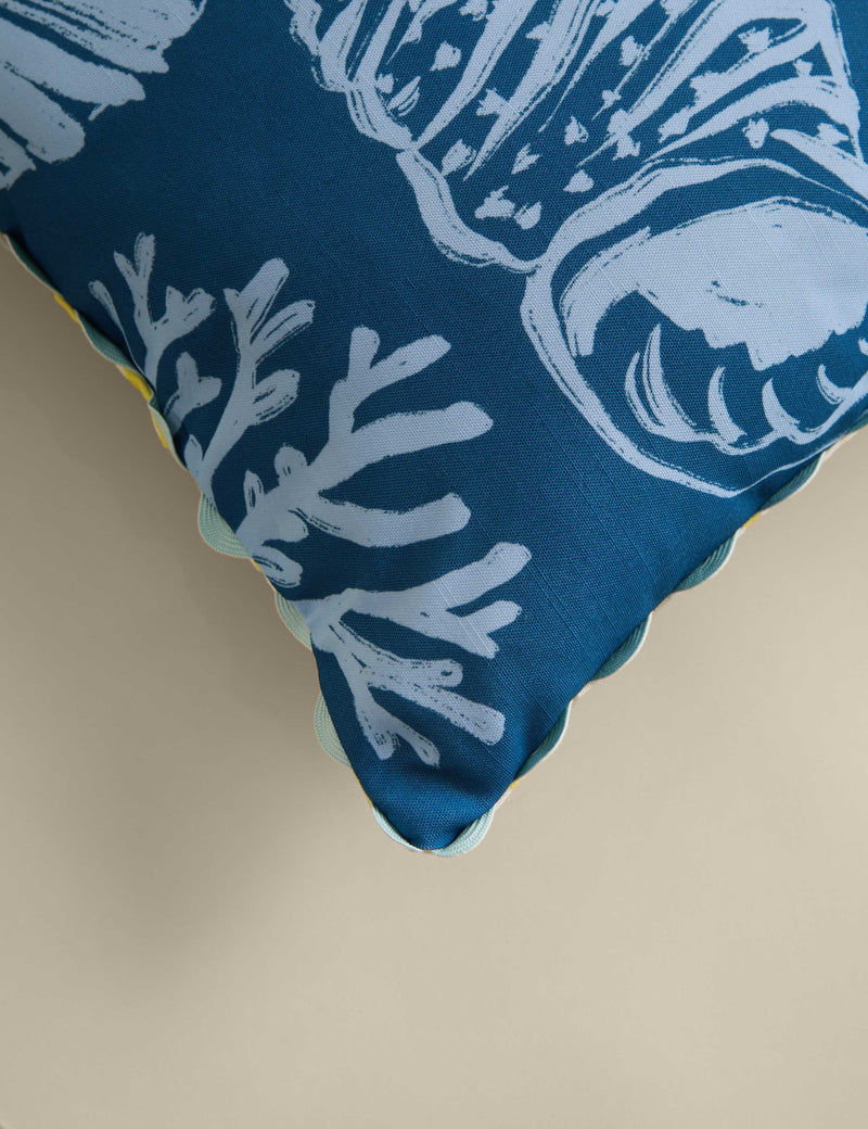Coastal outdoor cushions set of two 43cm square - British product
