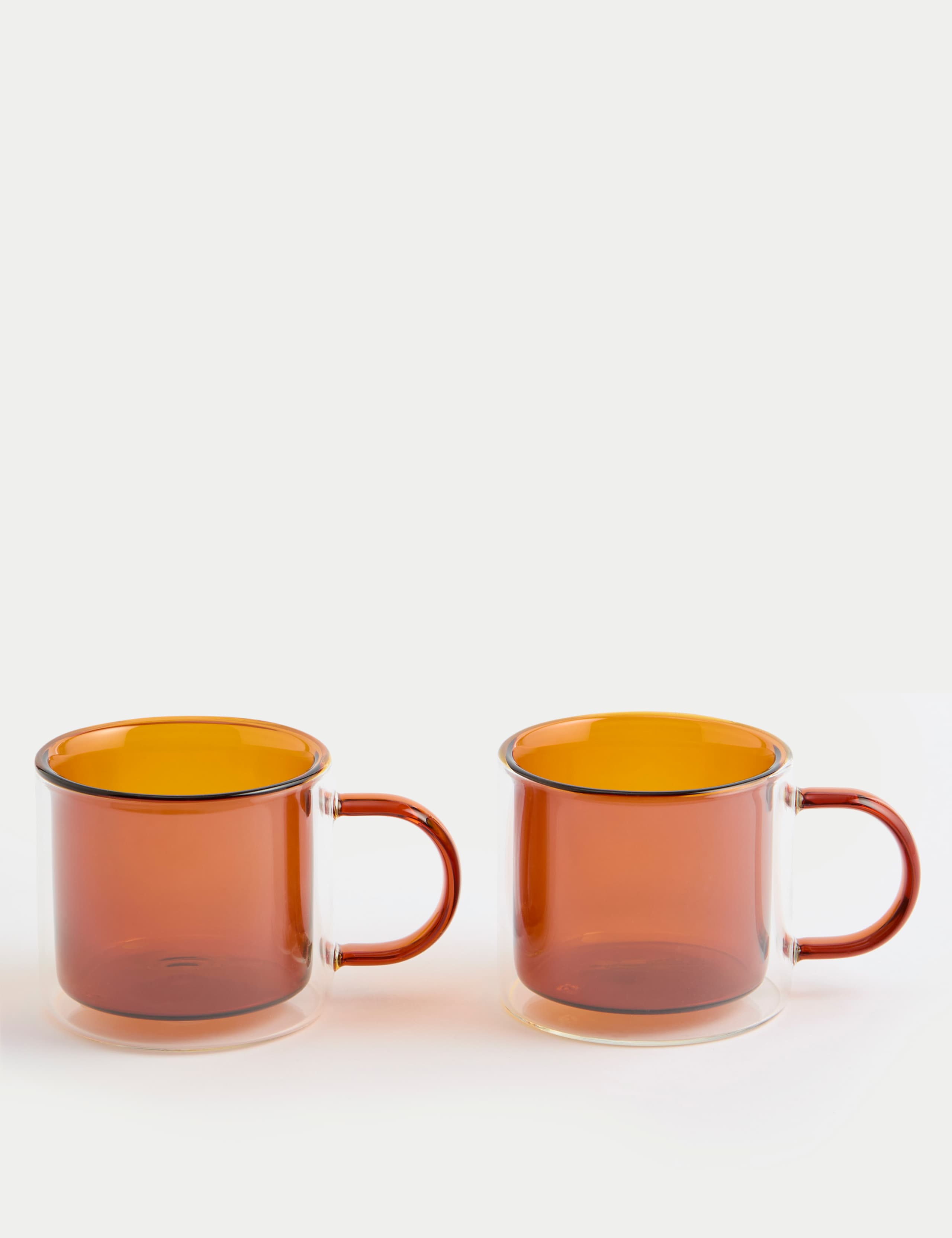 Set of 2 Contrast Double Wall Mugs