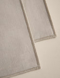 Cotton linen embroidered edge placemats set of 2, UK version