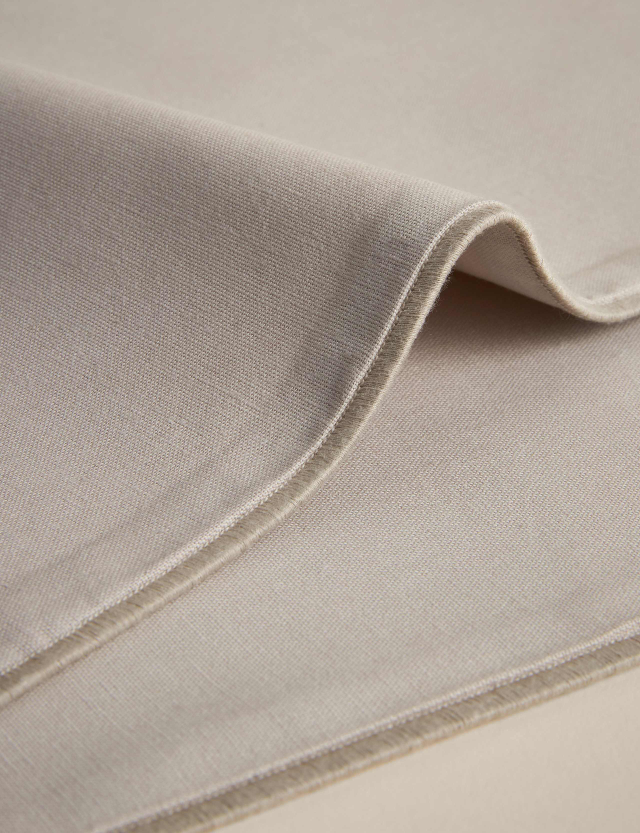 Cotton linen embroidered edge placemats set of 2, UK version