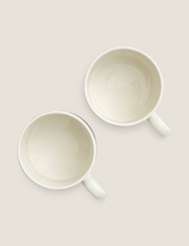 Morris & Co Daffodil Mugs set of 2 porcelain (British brand)