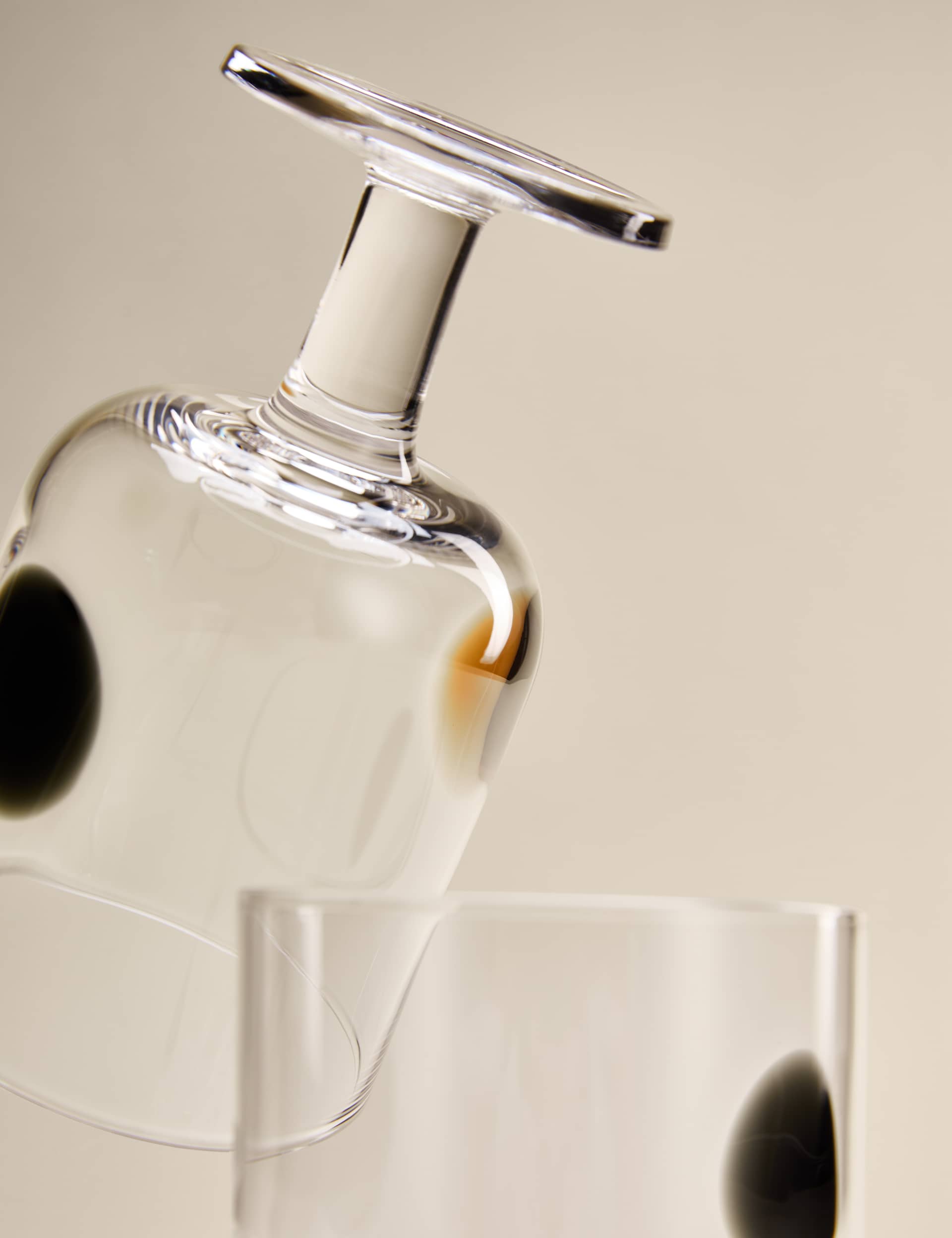 Dot wine glasses set of two, imported from the UK