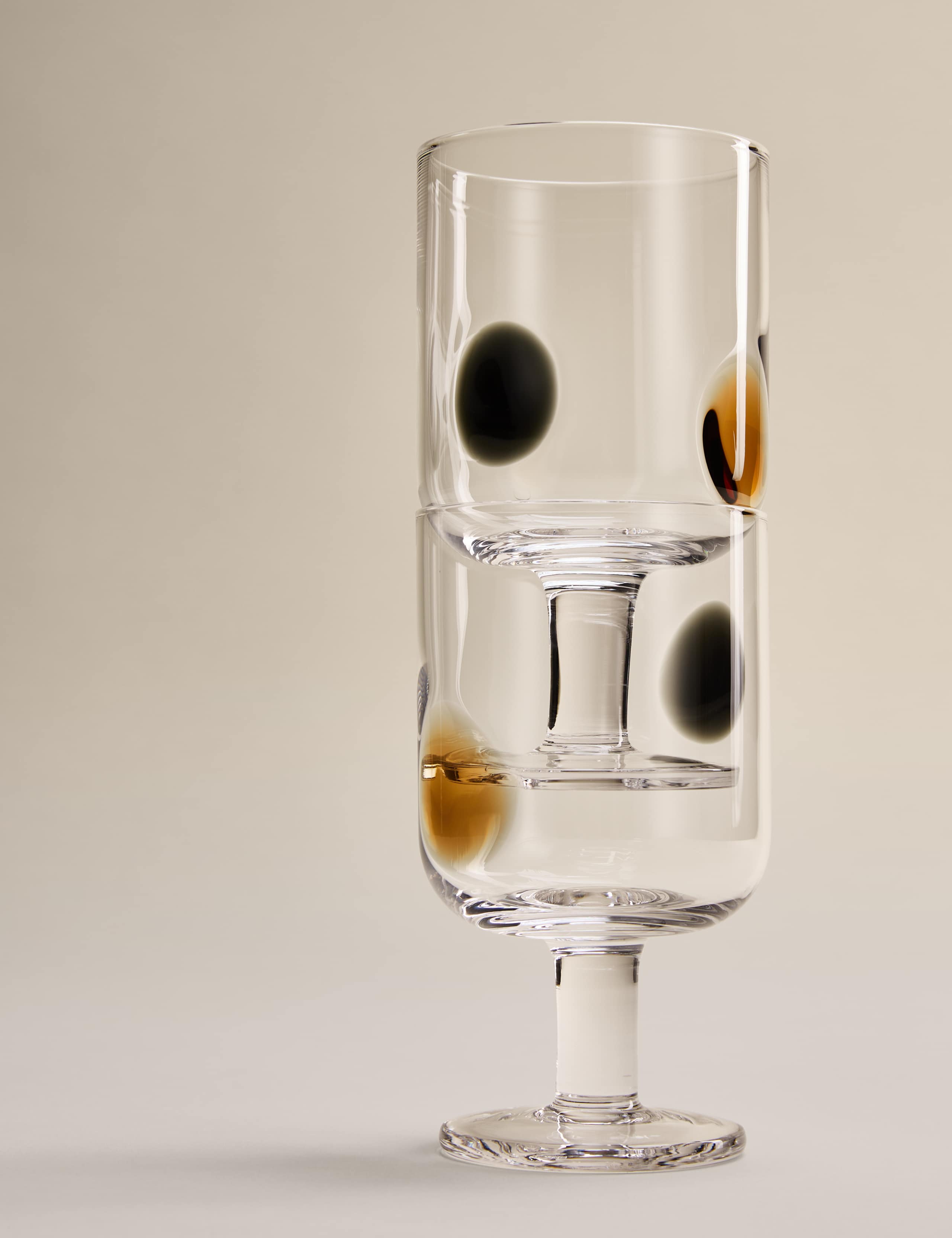 Dot wine glasses set of two, imported from the UK