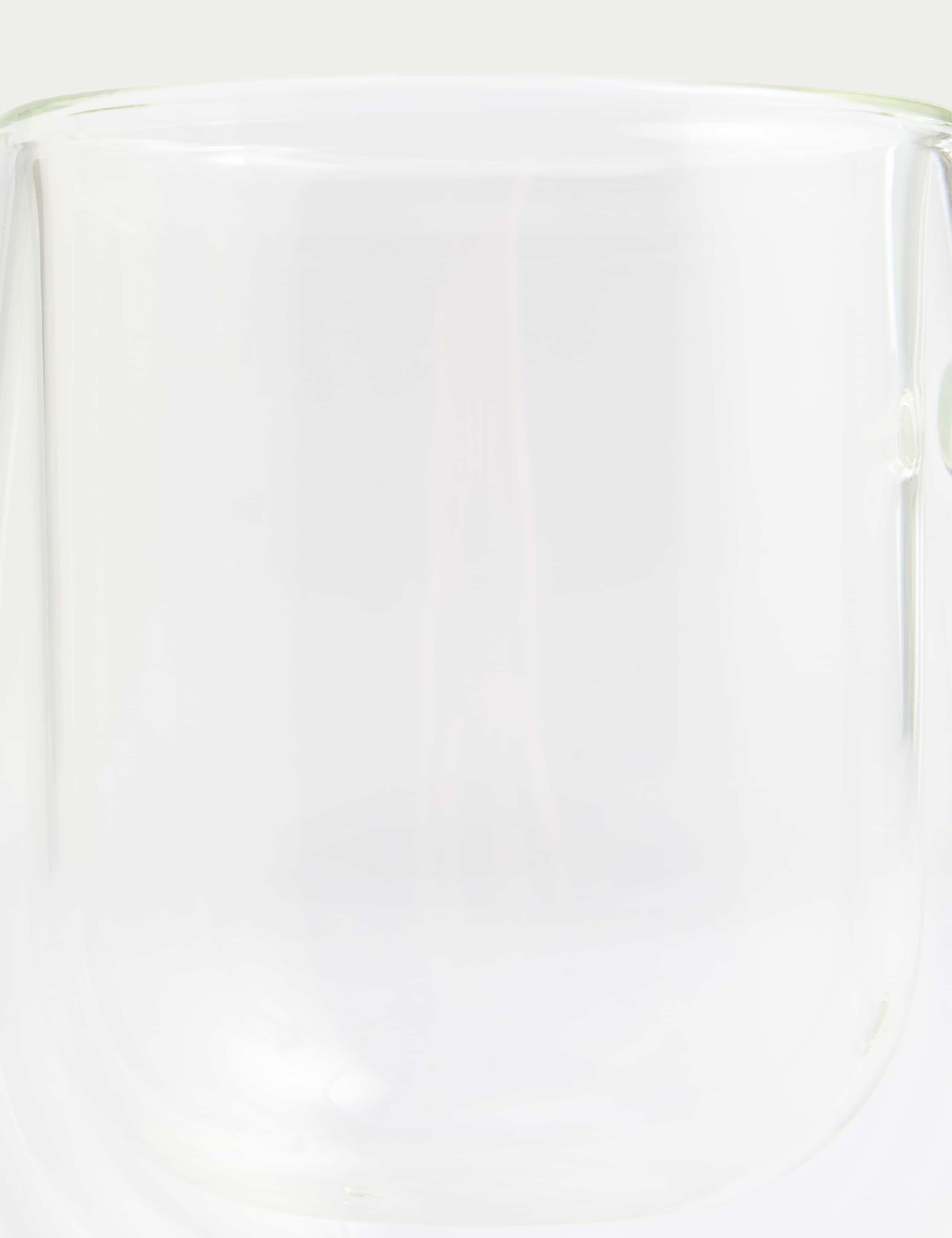 Set of 2 double wall glass mugs 265ml, UK version