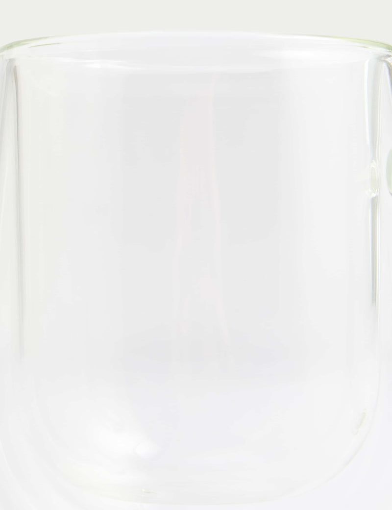 Set of 2 double wall glass mugs 265ml, UK version