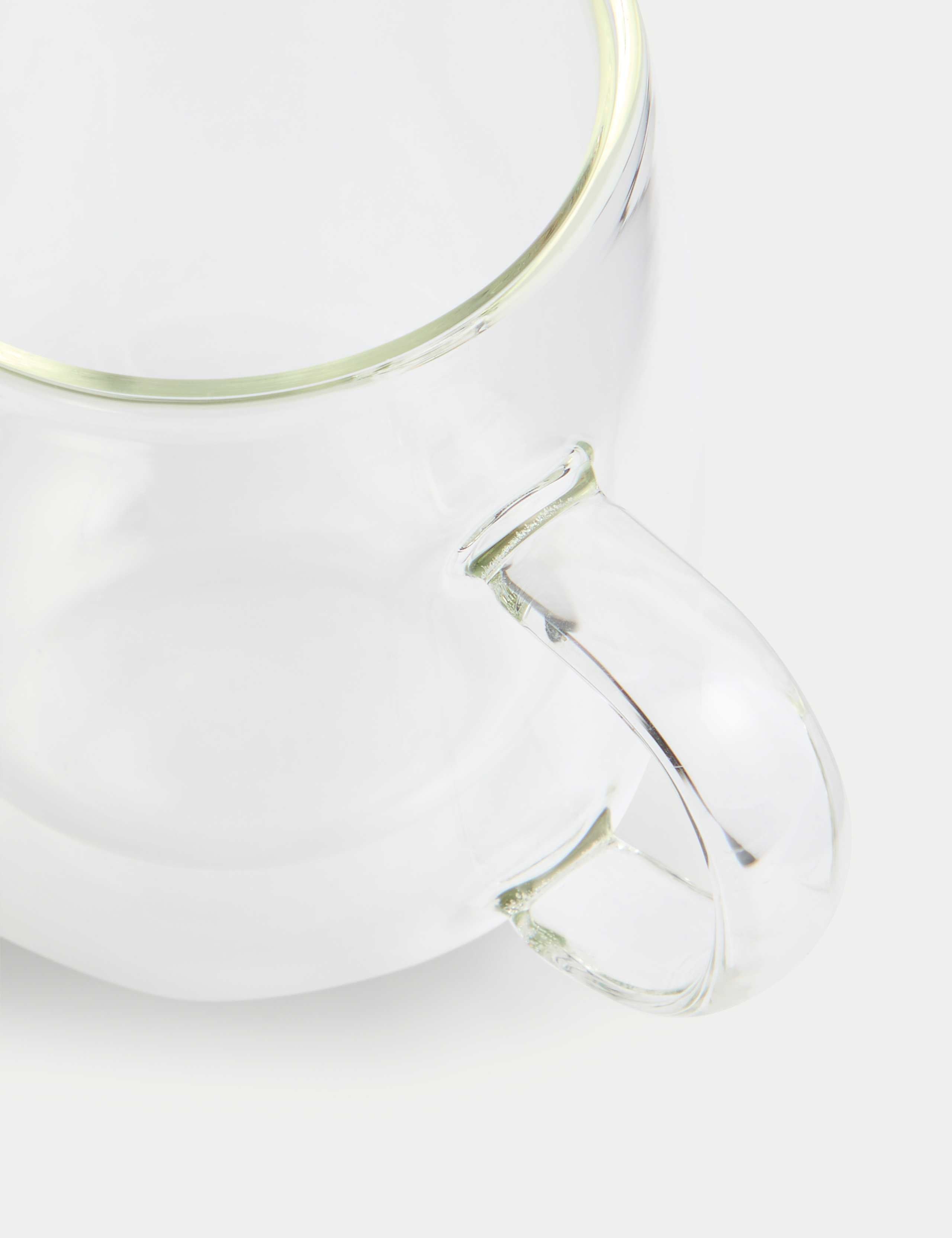 Set of 2 double wall glass mugs 265ml, UK version