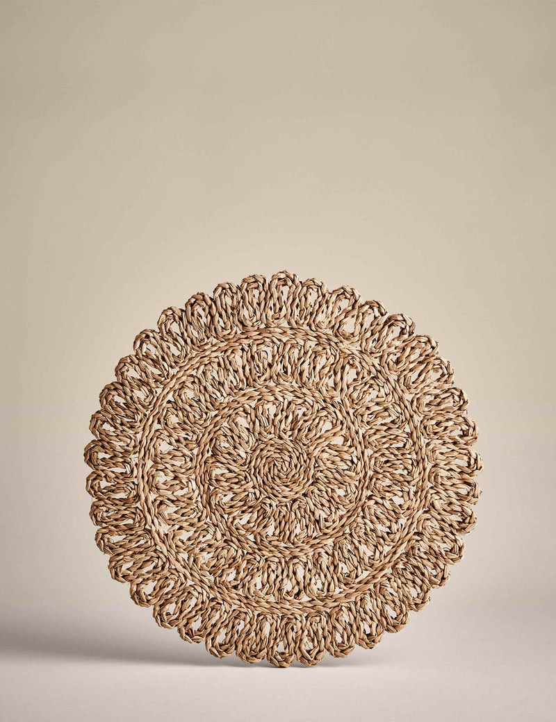 Floral rattan placemats set of 2 (British brand)
