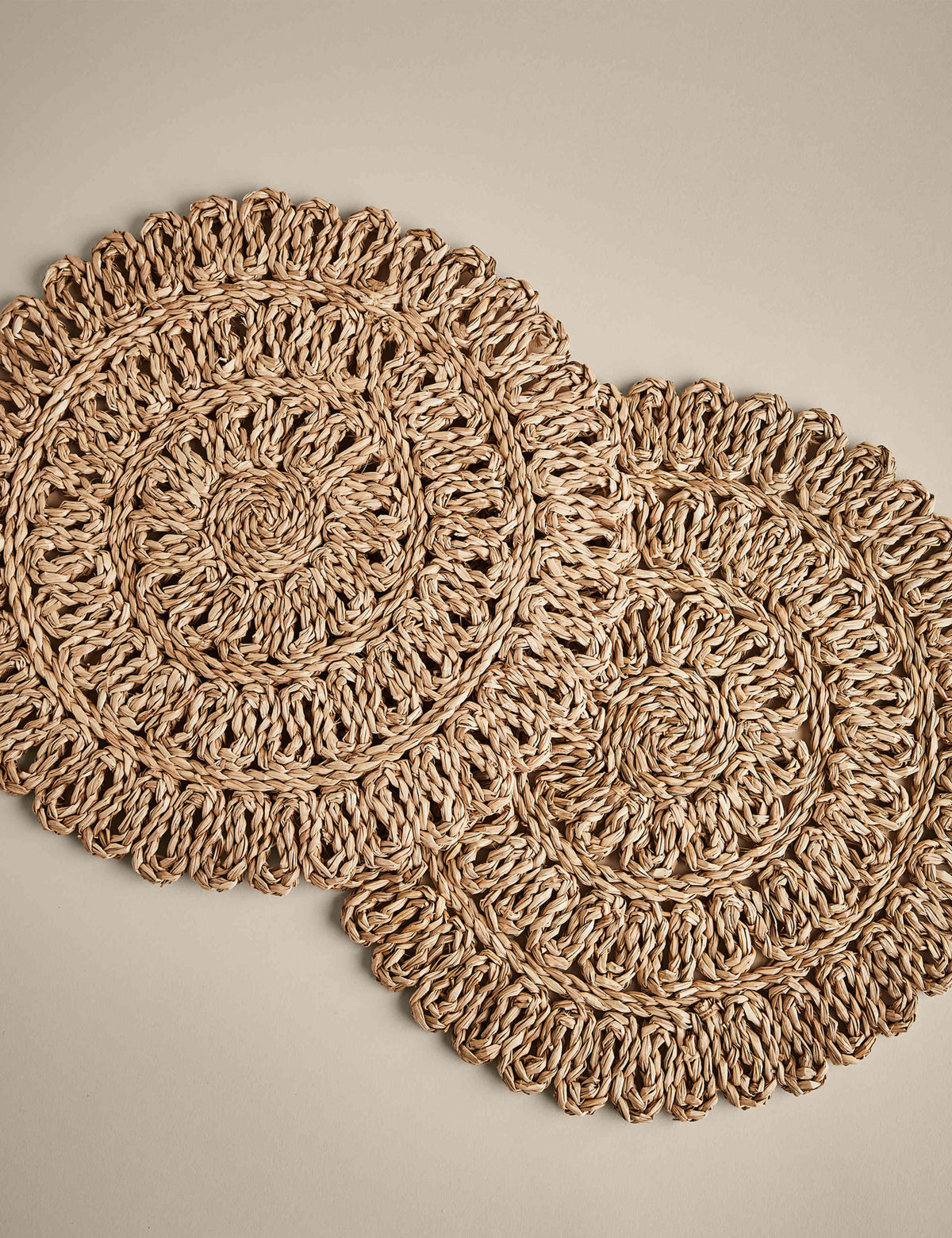 Floral rattan placemats set of 2 (British brand)