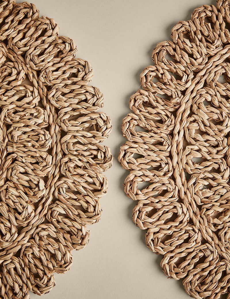 Floral rattan placemats set of 2 (British brand)
