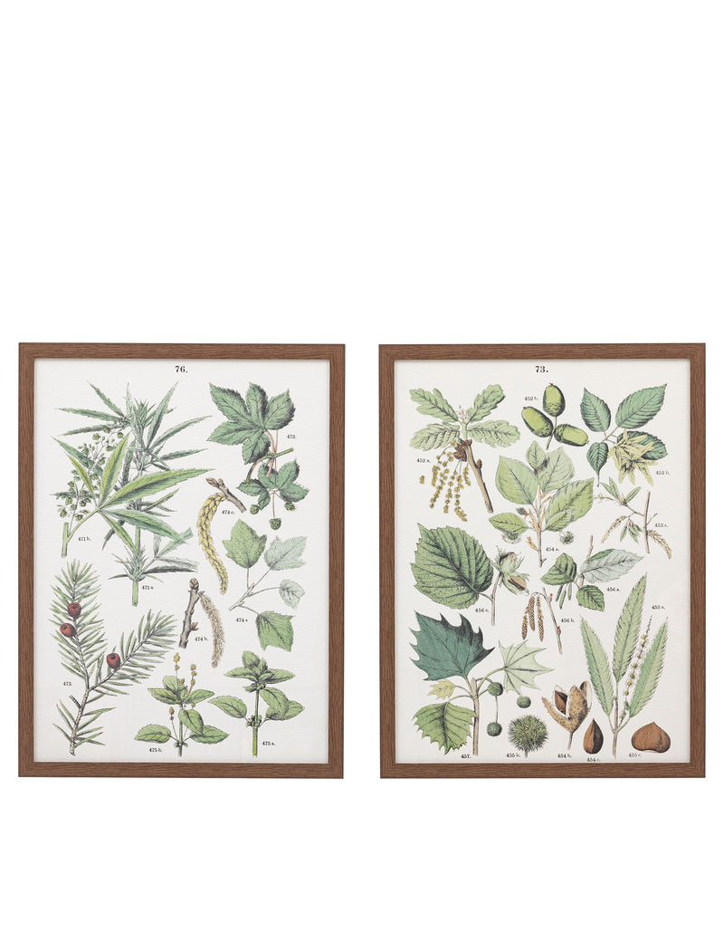Gallery Direct Foliage Study framed art set 80x60cm, UK version