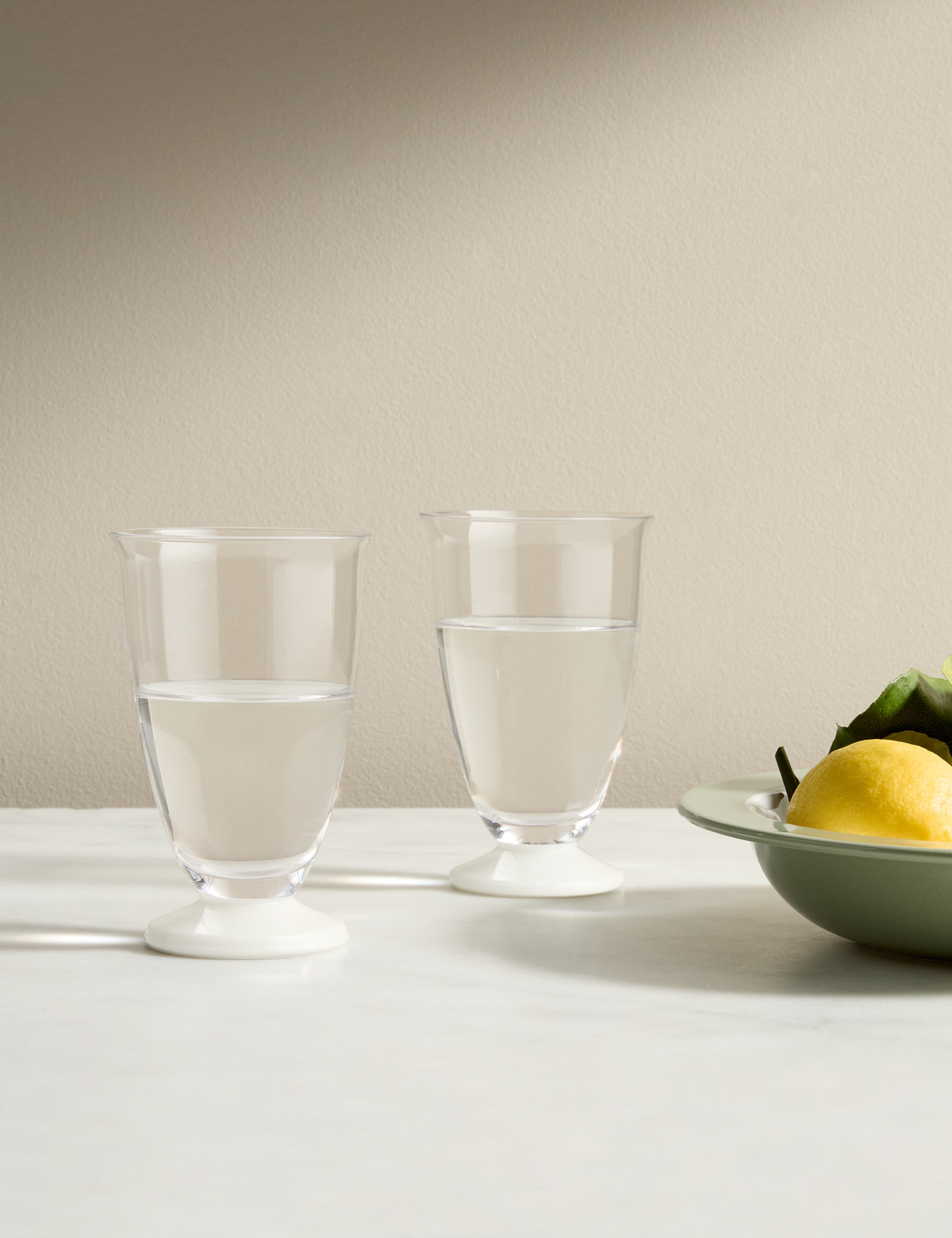 M&S hi ball glasses set of 2 footed - UK version