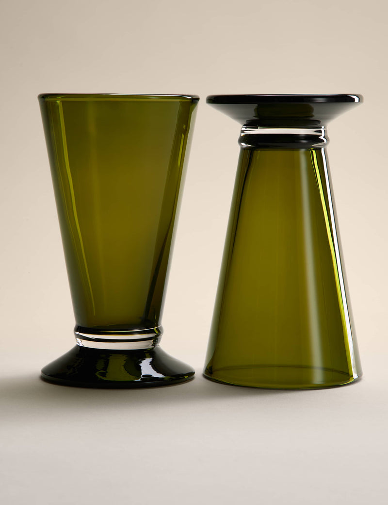 Footed hi ball glasses set of 2, 16.3 cm height, UK version