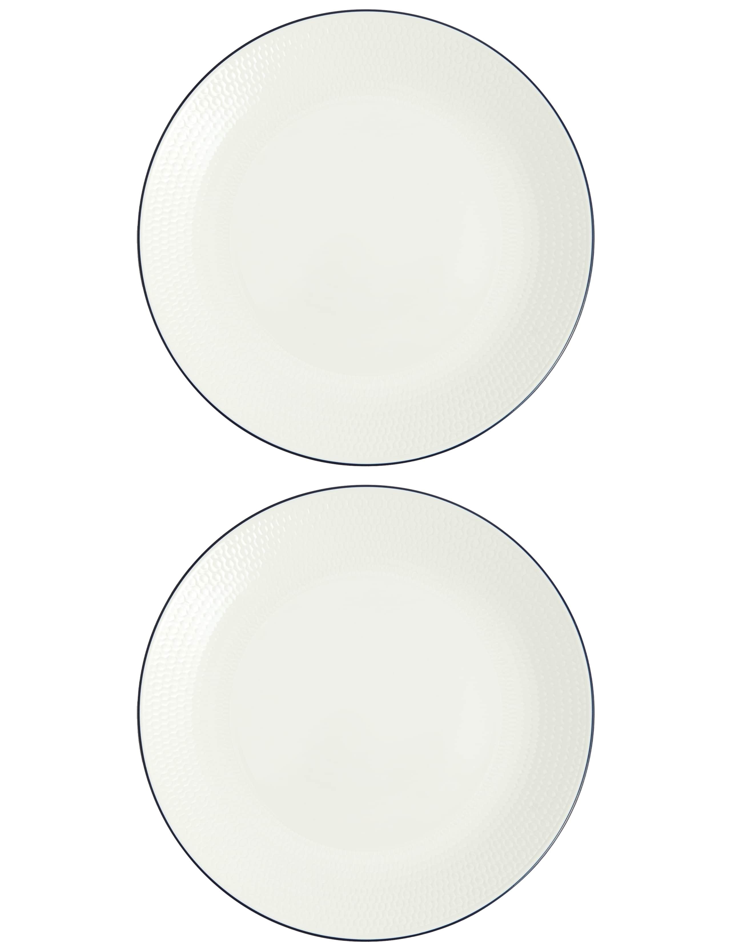 Wedgwood Gio dinner plates fine china blue rim, imported from the UK