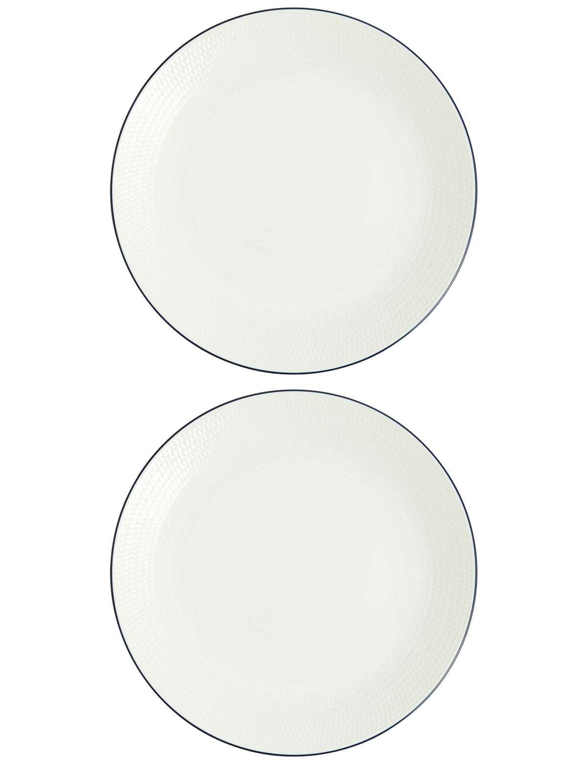 Wedgwood Gio dinner plates fine china blue rim, imported from the UK