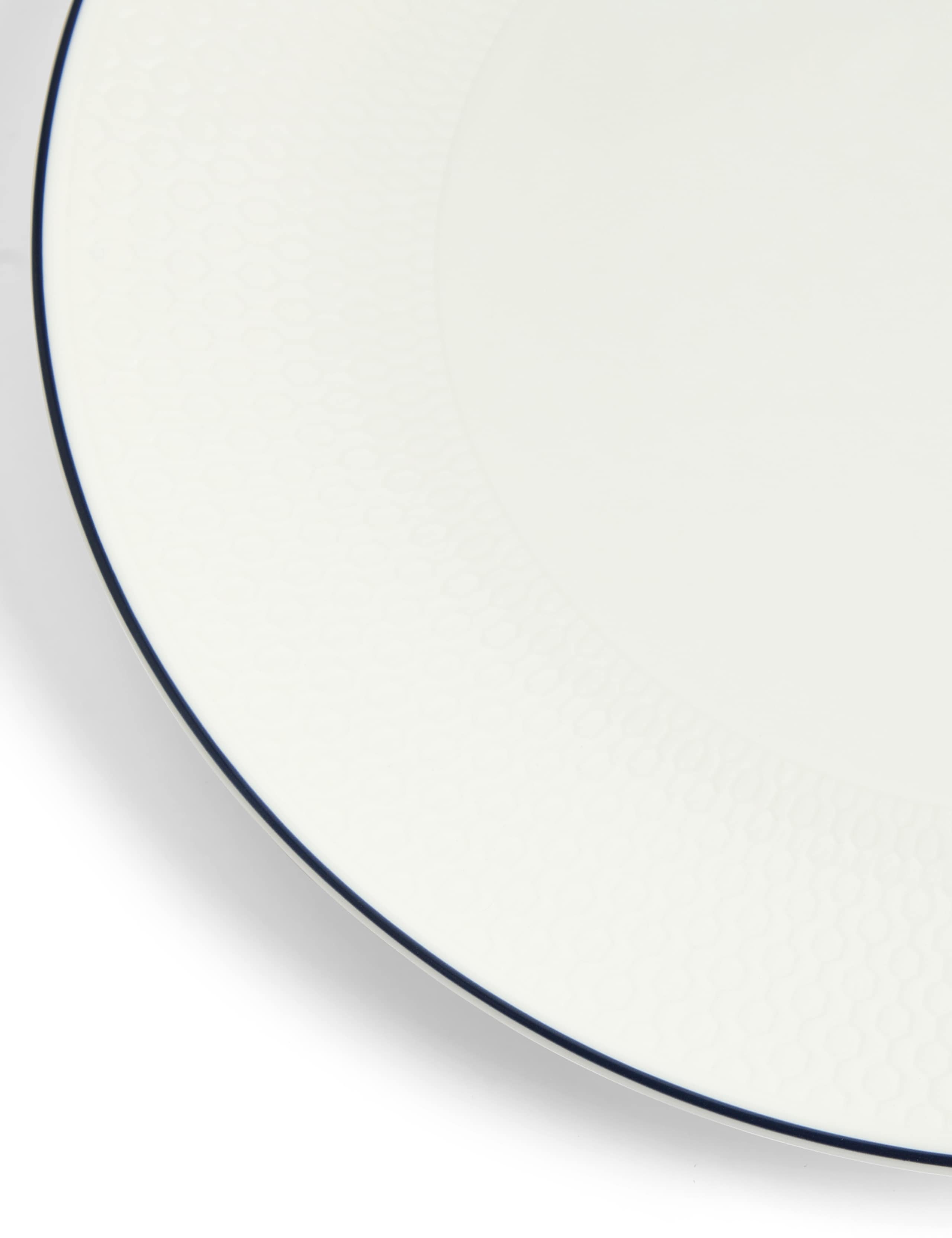 Wedgwood Gio dinner plates fine china blue rim, imported from the UK
