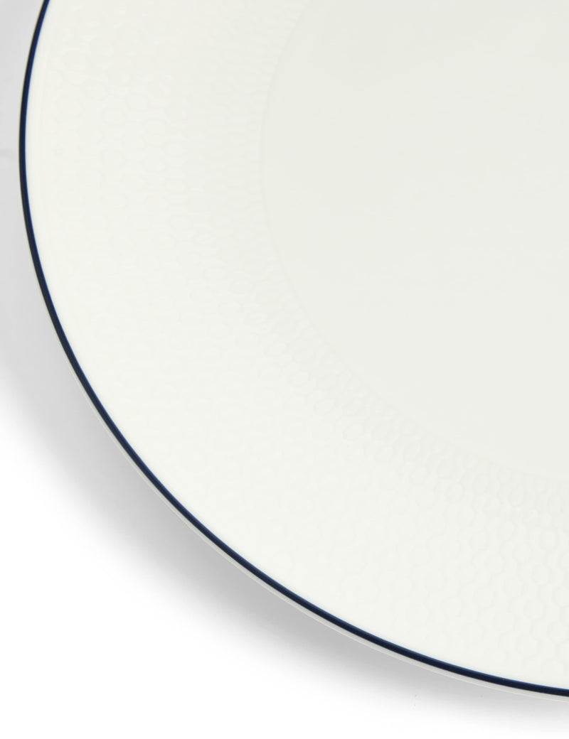 Wedgwood Gio dinner plates fine china blue rim, imported from the UK