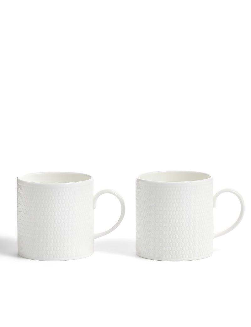 Wedgwood Gio embossed mugs set of 2 (British brand)