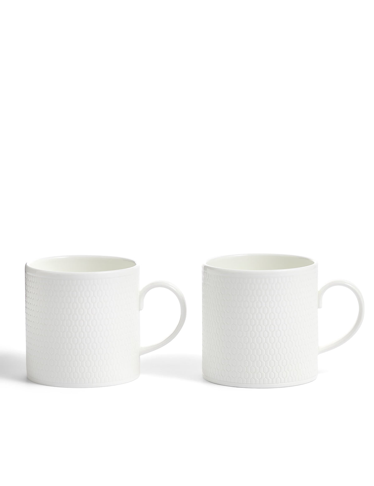 Wedgwood Gio embossed mugs set of 2 (British brand)
