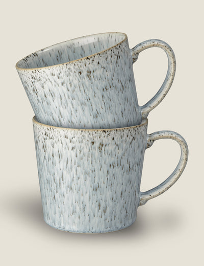 M&S Denby Halo Speckle Mugs Set of 2 Stoneware Coffee Cups- Buy online at McGrocer
