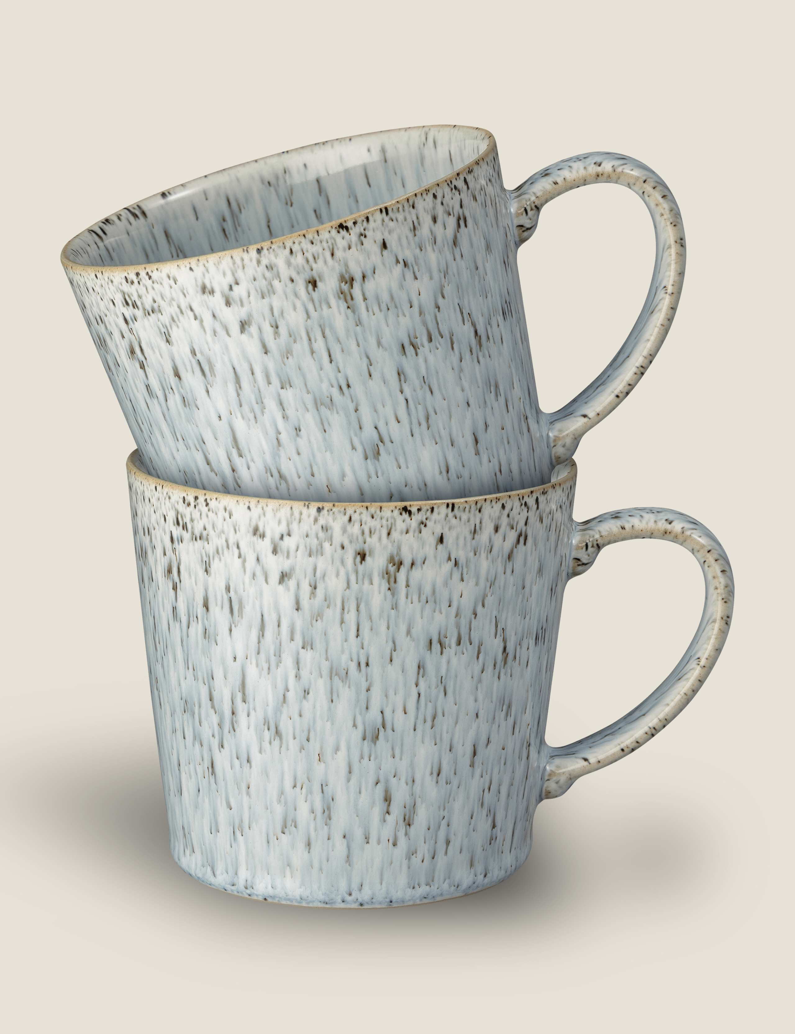 Denby Halo Speckle mugs set of 2 (British brand)