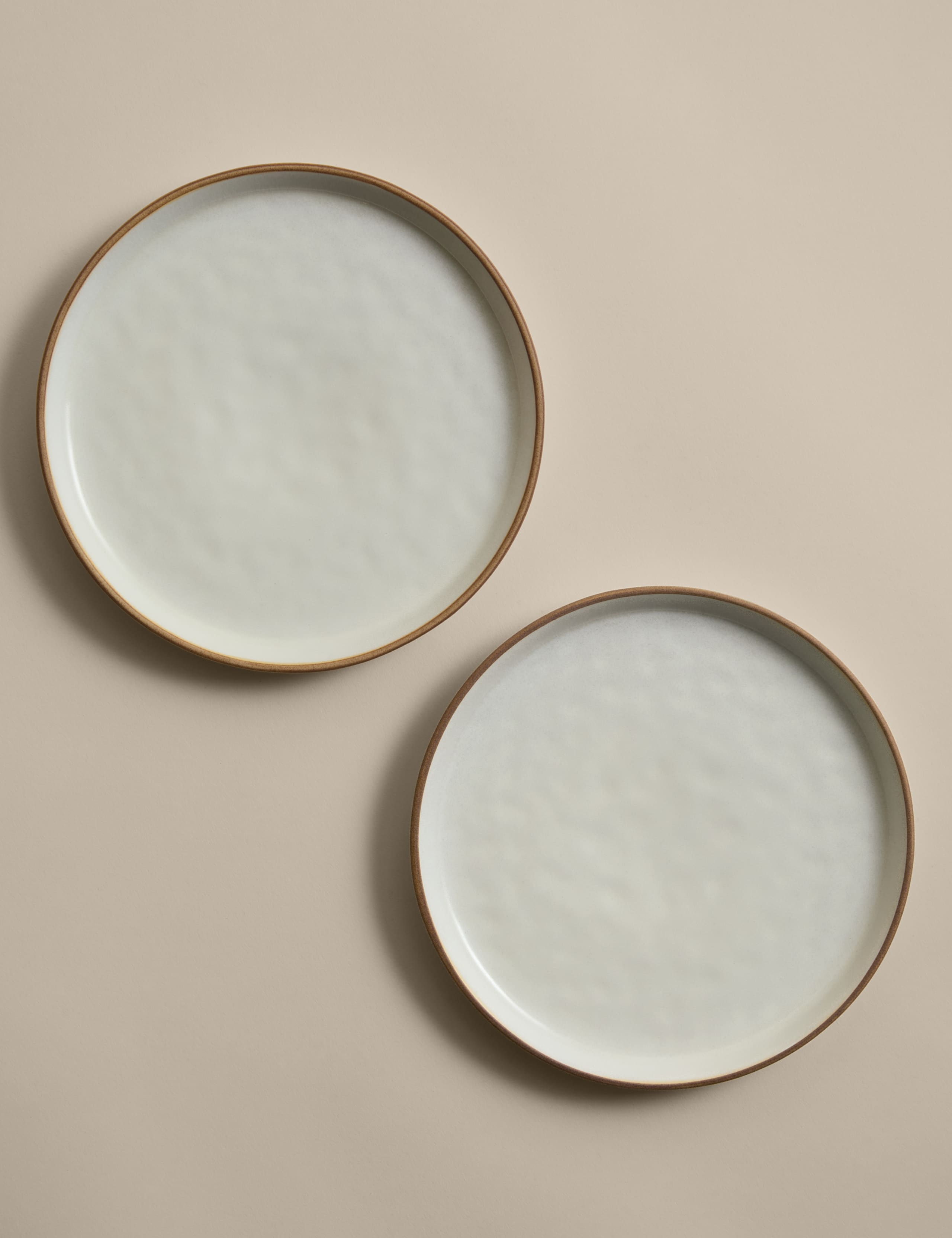 Set of 2 stoneware side plates 21 cm, imported from the UK