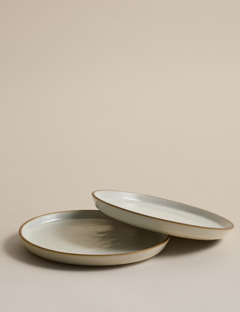 Set of 2 stoneware side plates 21 cm, imported from the UK