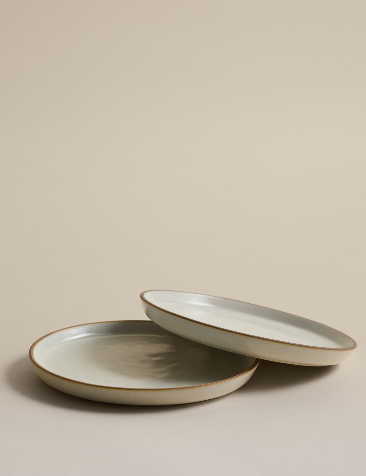 Set of 2 stoneware side plates 21 cm, imported from the UK