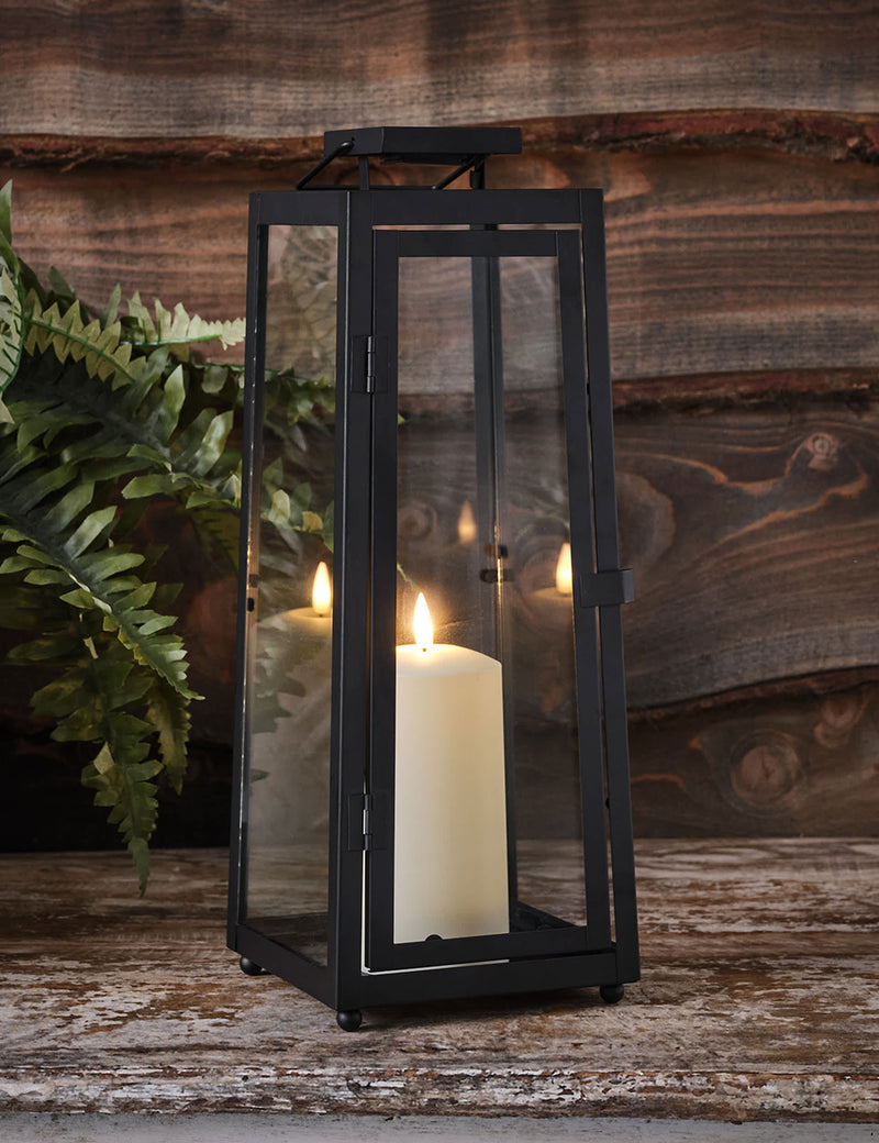 Porto solar lanterns set of 2 with TruGlow candles (British brand)