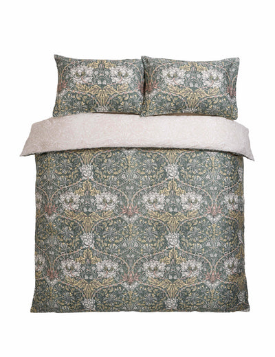 M&S William Morris At Home Set of 2 Pure Cotton Honeysuckle & Tulip Pillowcases- Buy online at McGrocer