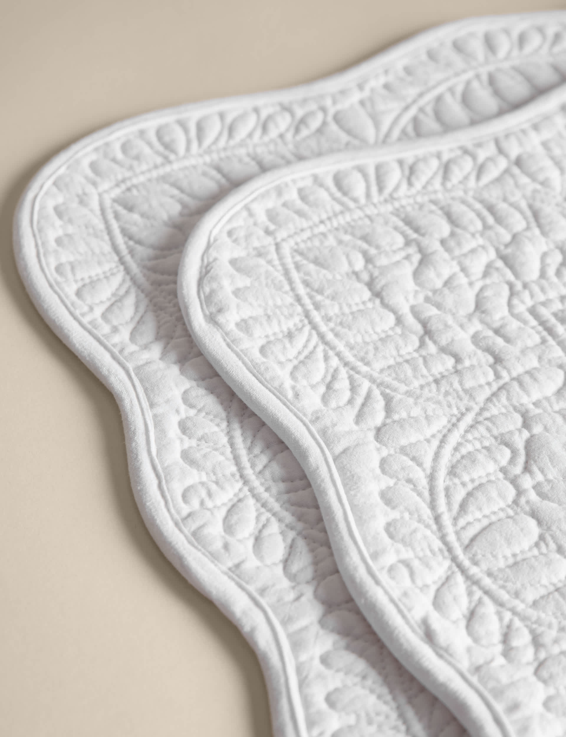 Quilted cotton placemats set of 2, imported from the UK