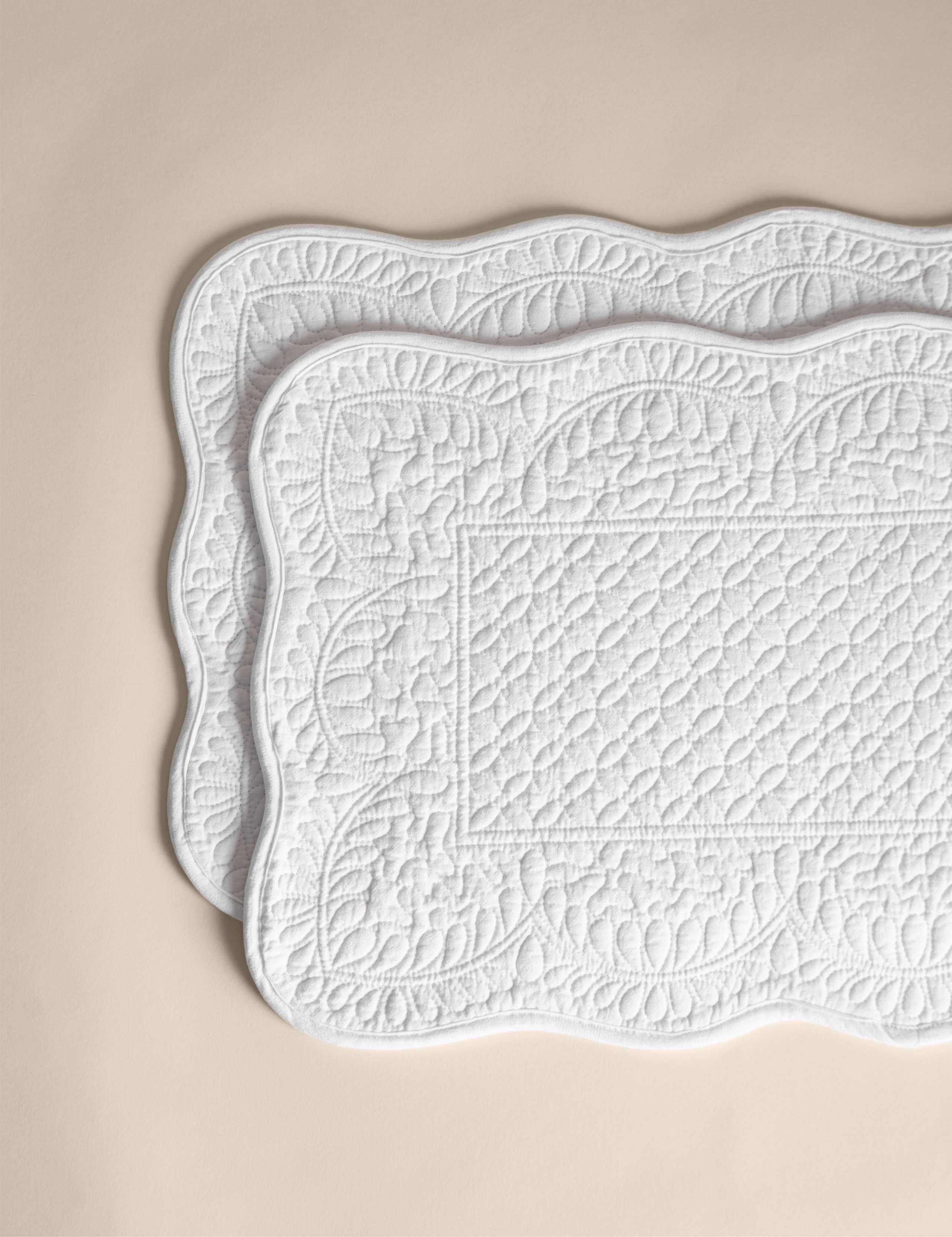 Quilted cotton placemats set of 2, imported from the UK