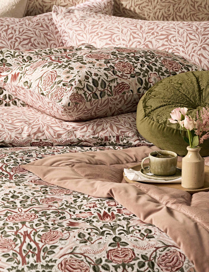 Laura Ashley Pure Cotton Rose Brick pillowcases set of 2, imported from the UK