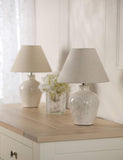 Laura Ashley set of 2 pussywillow table lamps ceramic base - British product
