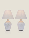 Laura Ashley set of 2 pussywillow table lamps ceramic base - British product