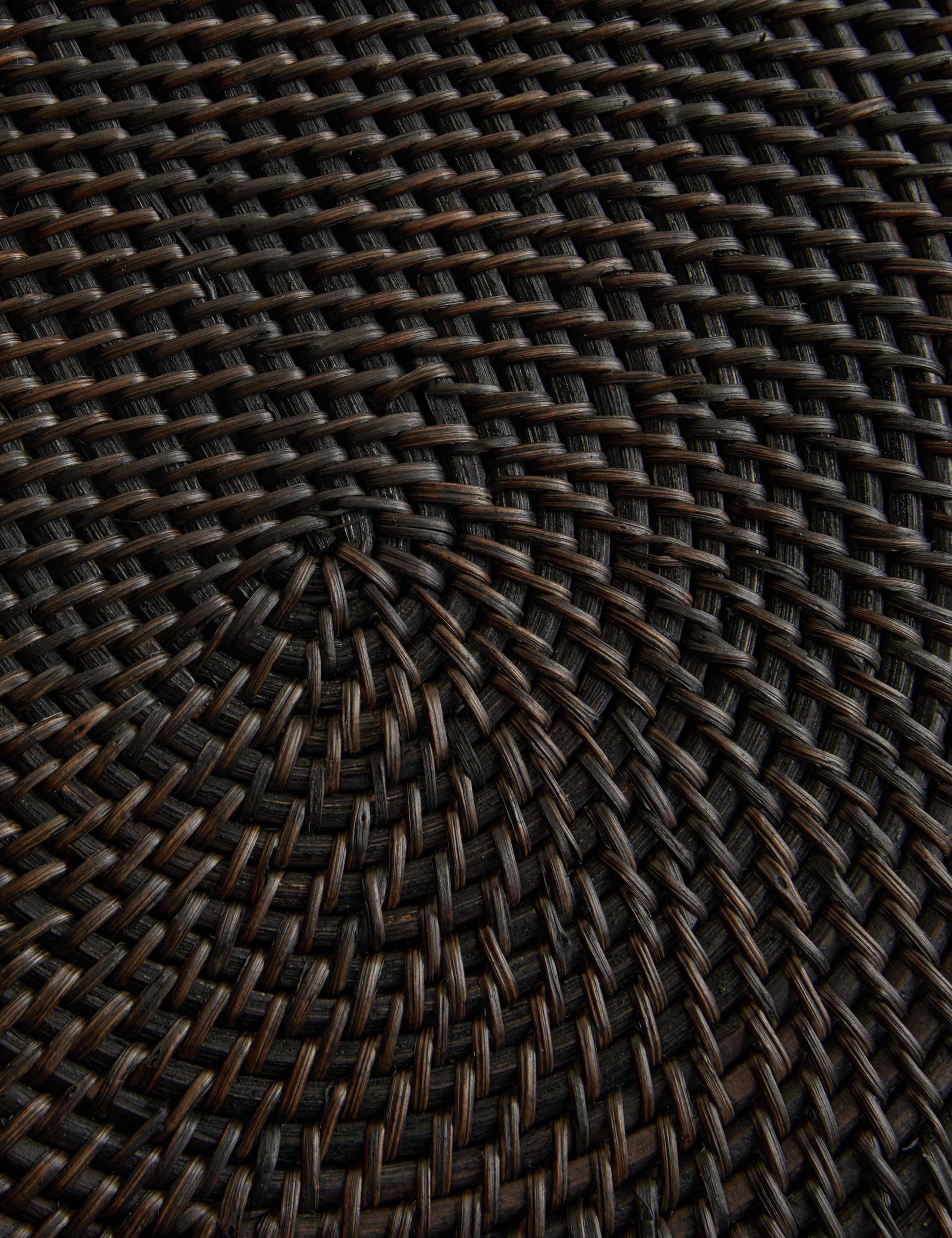 Rattan woven oval placemats 40cm pair, UK version