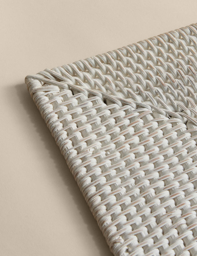 Set of 2 washed rattan placemats, UK dining table decor (British brand)