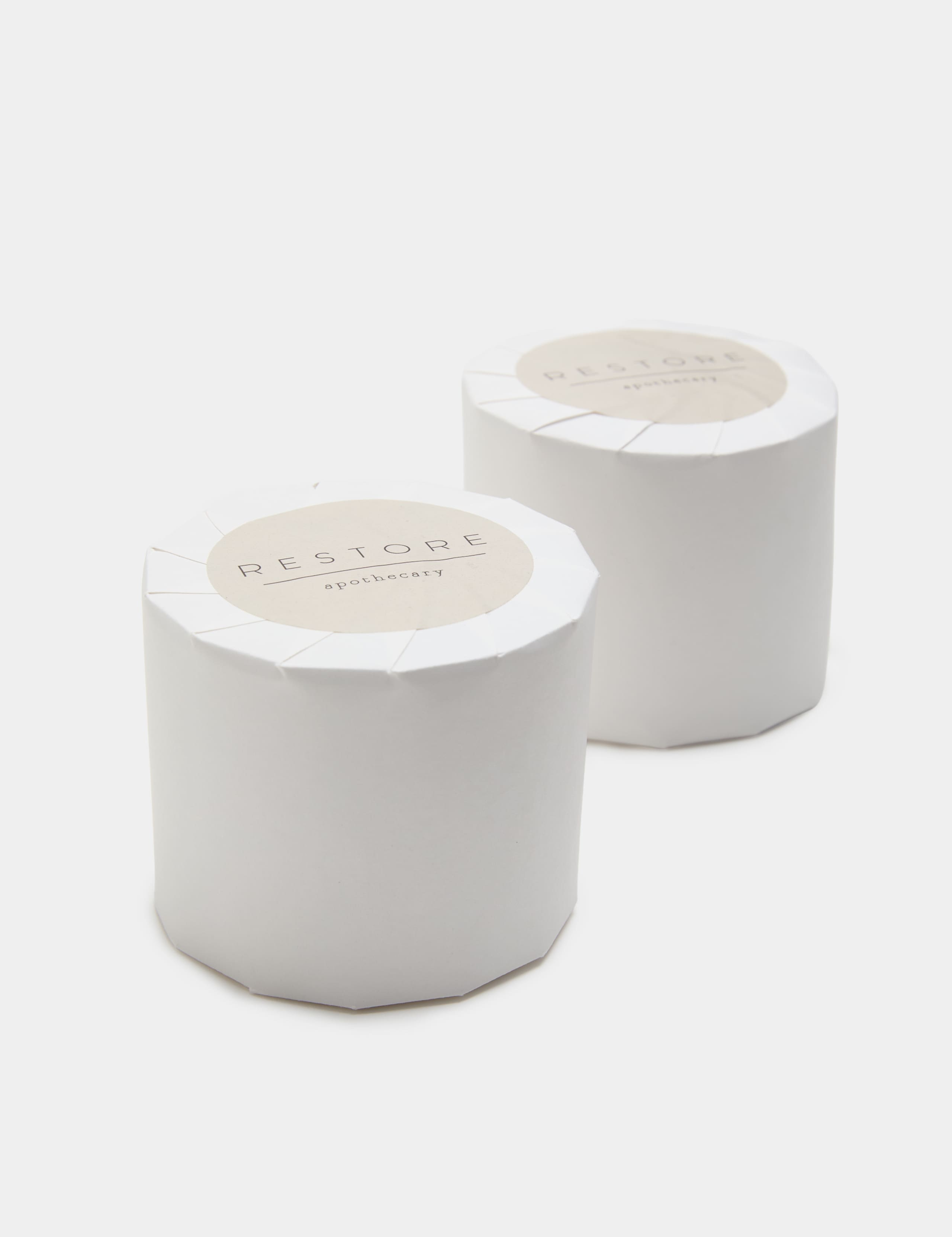Set of 2 Restore candle refills herbal fragrance - British product