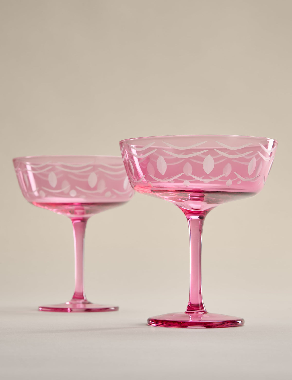 Set of 2 Retro Coupe Glasses