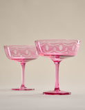 Set of 2 Retro Coupe Glasses