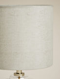 Ribbed glass table lamps set of 2 small, imported from the UK