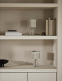 Ribbed glass table lamps set of 2 small, imported from the UK